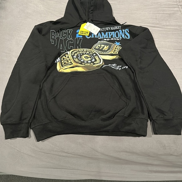 Chinatown Market Championship Rings 2021 Back to Back Black Hoodie Size S BNWT - Picture 3 of 5
